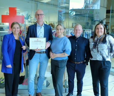 Proud recipient of Red Cross Aarhus' first ESG certificate